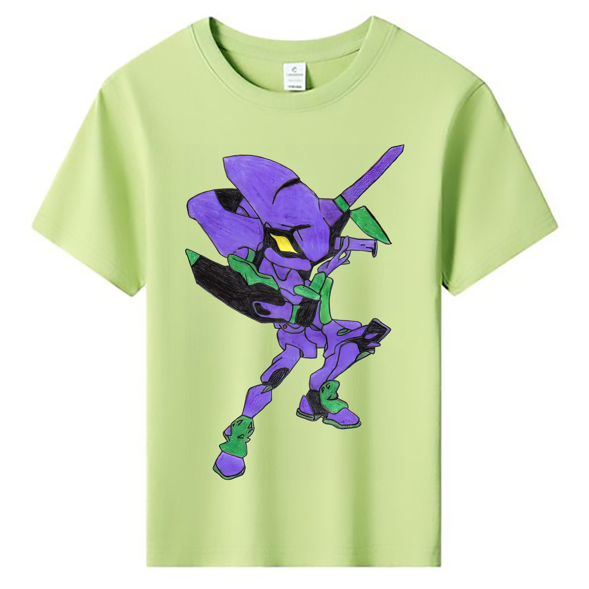 （画像用） EVA 新世紀エヴァンゲリオン 綿100％キッズTシャツ（フロントプリント）